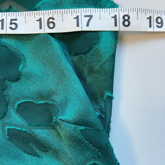 Vintage Victoria Secret Emerald Green Slip Dress M Satin Floral Y2K Whimsigoth - Picture 7 of 9